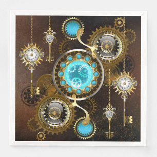 Serviette En Papier Steampunk Rusty Background