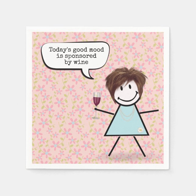 Serviette En Papier Stick Girl (Devant)