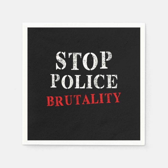 Serviette En Papier Stop Police Brutalité Justice Police Violence Cade (Devant)