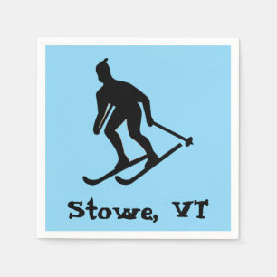 Serviette En Papier Stowe, Vermont - Côte Est Mont Mansfield Ski