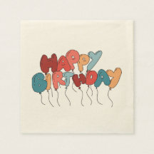 Style Cartoon Joyeuses lettres de ballons d'annive