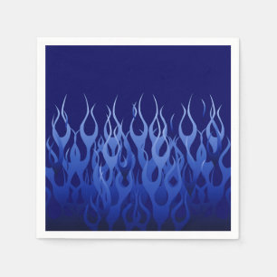 Serviette En Papier Style cool Blue Racing Flames