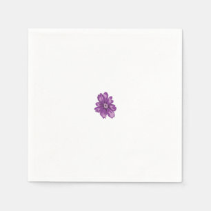 Serviette En Papier Style Fille, Aubergine Légère, Cèdre Blanchi