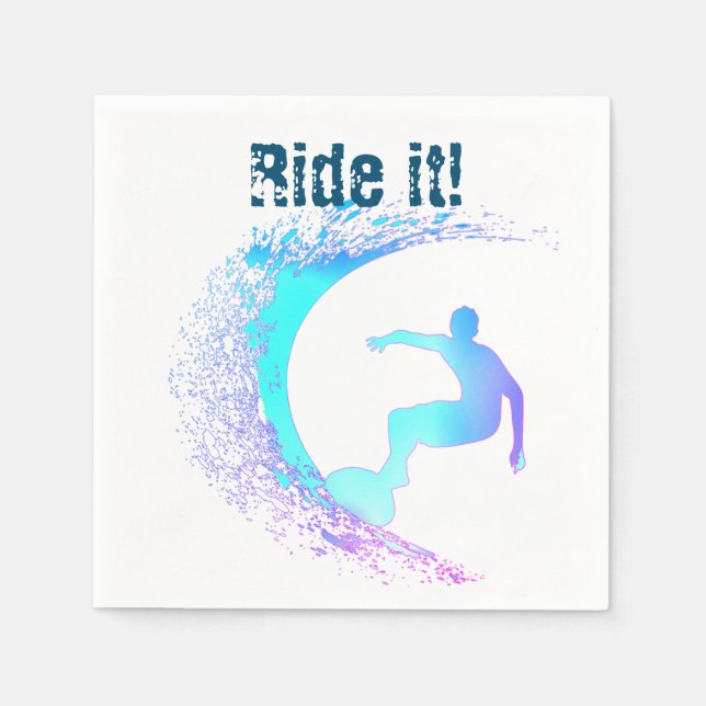 Serviette En Papier Style Graffiti Surfer (Devant)