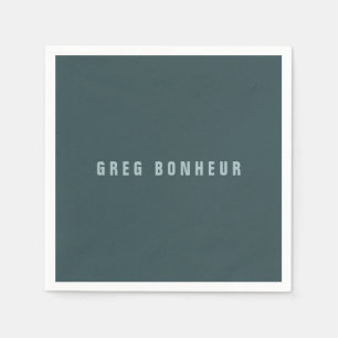 Serviette En Papier Style moderne Nom de recherche gris bleu