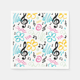Serviette En Papier Style musical des années 90