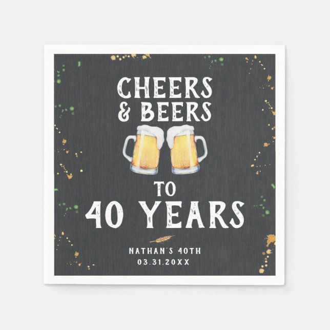Serviette En Papier Style Pub de la bière et de la bière (Devant)