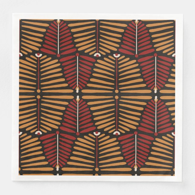 Serviette En Papier Styles africains (Devant)