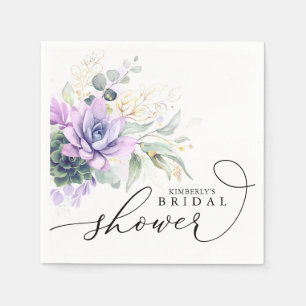 Serviette En Papier Succulents Verdure Élégant Mariage / Baby Shower N