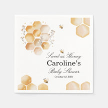 Sucré comme Baby shower d'abeille de miel serviett