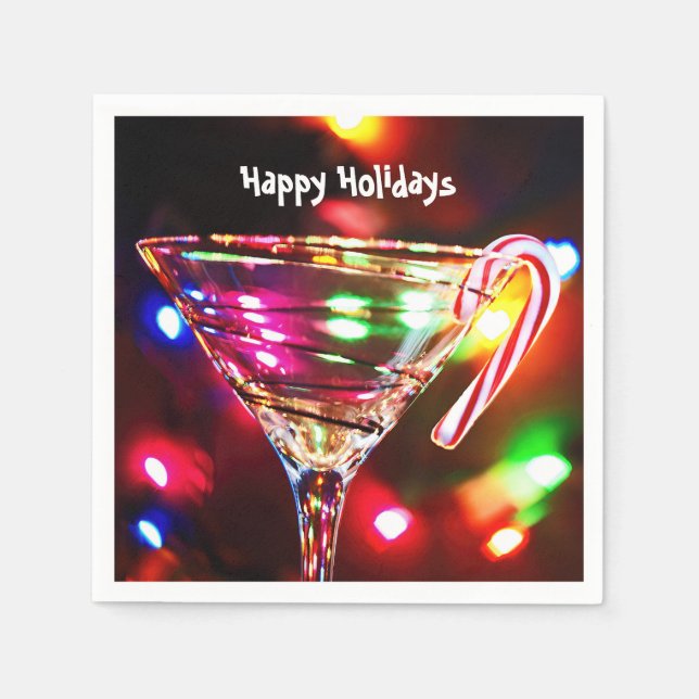 Serviette En Papier Sucre de canne En Verre Martini (Devant)