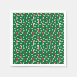 Serviette En Papier Sucre de canne vert rouge Pepperment Noël