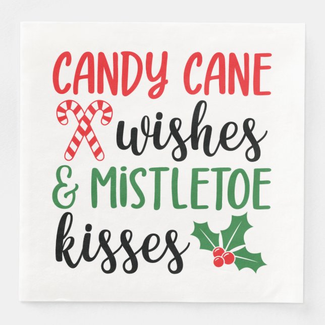 Serviette En Papier Sucres de canne et bisous (Devant)