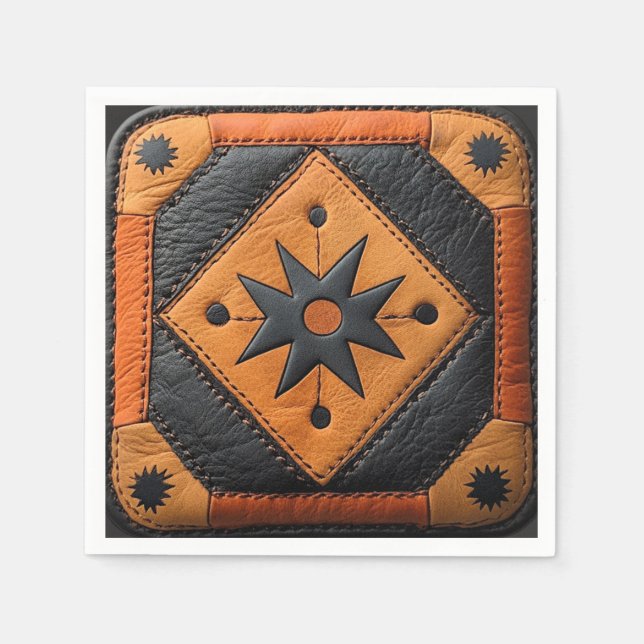 Serviette En Papier Sud-Ouest Beau Cuir de style champêtre (Devant)