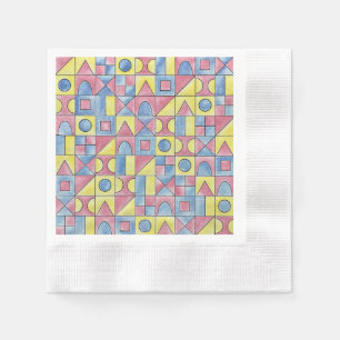 Serviette En Papier Sudoku One-Modern Bauhaus Art géométrique
