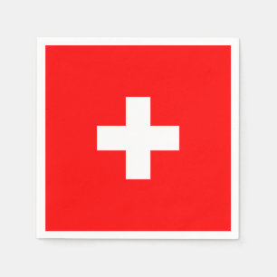Serviette En Papier Suisse personnalisée Drapeau Suisse Europe Suisse