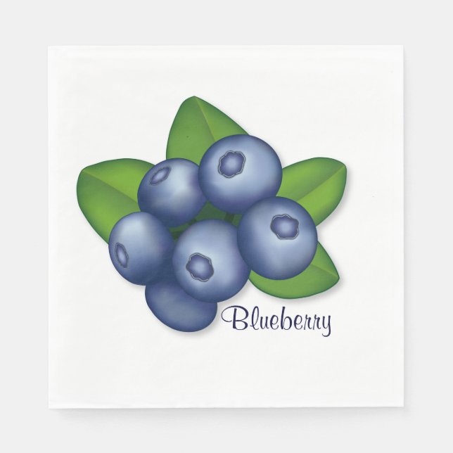 Serviette En Papier Summer Blueberry Party (Devant)