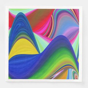 Serviette En Papier Summerrainbow, Rainbowart 3D Abstrait