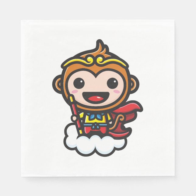 Serviette En Papier Sun Wu Kong Smile Pour Vous (Devant)