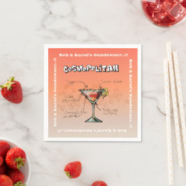 Serviette En Papier Sundowner Cosmopolitan Cocktail Party