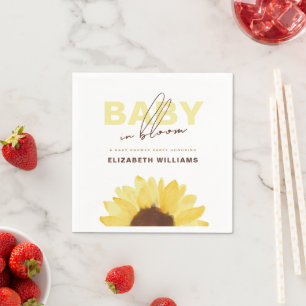 Serviette En Papier Sunflower Baby in Bloom Party