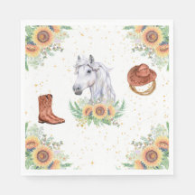 Sunflowers Boy Horse fête d'anniversaire