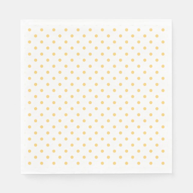 Serviette En Papier Sunny Jaune Polka Dot White Party (Devant)