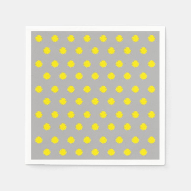 Serviette En Papier Sunny Splatter Polka Dot Pattern (Devant)