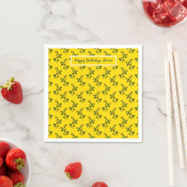 Serviette En Papier Sunny Twigs, Un Motif Été Sans Sein