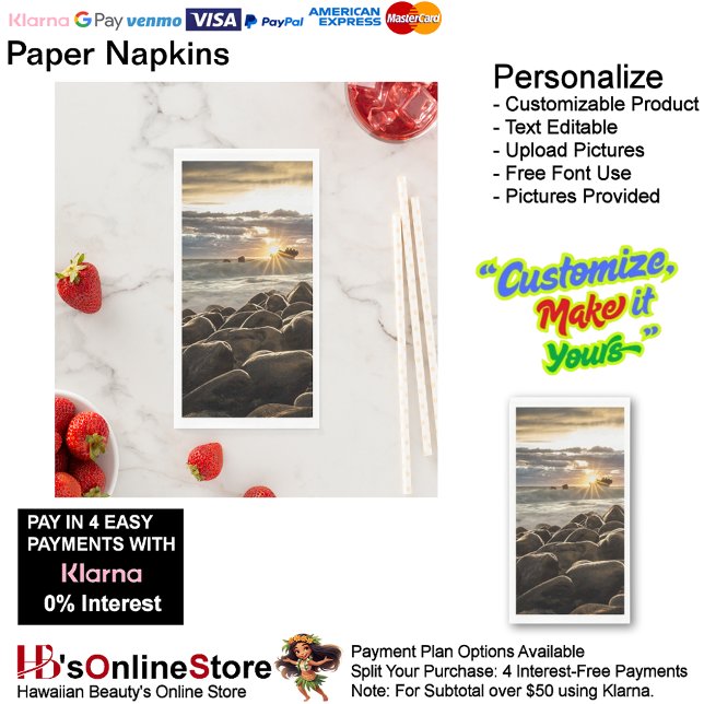 Serviette En Papier Sunset Beach Guest Serviettes Papier de serviette  (Sunset Beach Tables Kitchen Restaurant Decor Paper Guest Towels 35.)