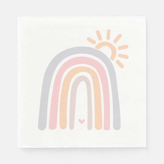 Serviette En Papier Sunshine et Rainbows (Devant)