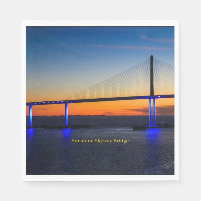 Serviette En Papier Sunshine Skyway Bridge, Floride (Devant)