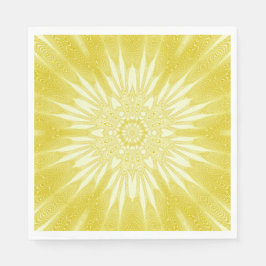 Serviette En Papier Sunshine Yellow Faux Tulle Design