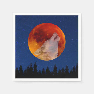 Serviette En Papier Super Blood Wolf Moon 2019
