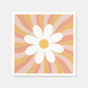 Serviette En Papier Super Boho Retro Daisy Sunshine