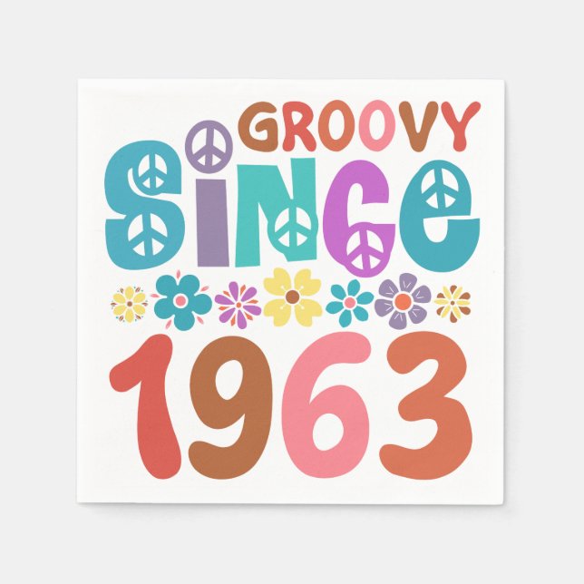 Serviette En Papier Super depuis 1963 60e anniversaire (Devant)