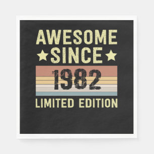 Serviette En Papier Super depuis 1982 Anniversaire