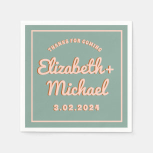 Serviette En Papier Super Gras Bleu Rose Funky