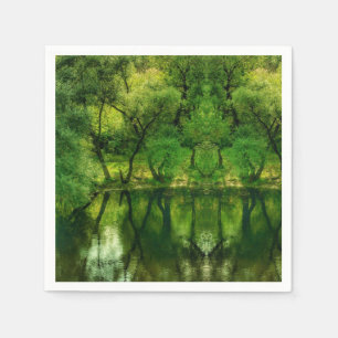 Serviette en papier Super Green River Tree Reflect