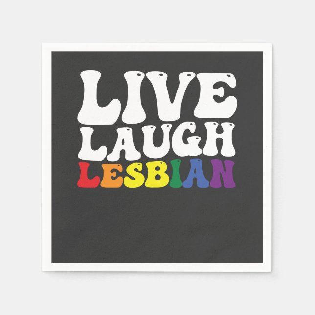 Serviette En Papier Super Live Lauder Lesbian LGBT Pride (Devant)