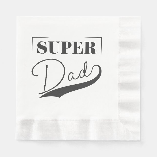 Serviette En Papier Super papa (Devant)