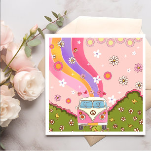Serviette En Papier Super Rainbow Retro fête d'anniversaire
