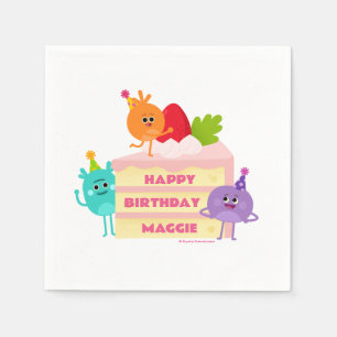 Serviette En Papier Super Simple Bumble Nums Anniversaire Gâteau
