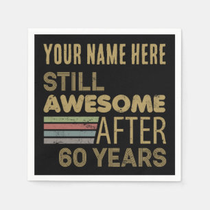 Serviette En Papier Superbe 60e anniversaire personnalisé