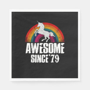 Serviette En Papier Superbe Depuis 79 Unicorn Vintage Funny Birthday G