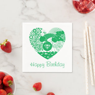 Serviette En Papier Supergirl Floral Peace Heart Graphisme