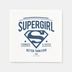 Serviette En Papier Supergirl mieux que jamais Retro Graphic