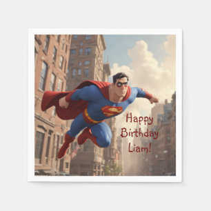 Serviette En Papier Superhero Flying