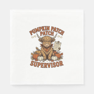 Serviette En Papier Superviseur de la plantation de citrouilles Vache