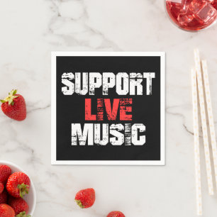 Serviette En Papier Support de musique Live
